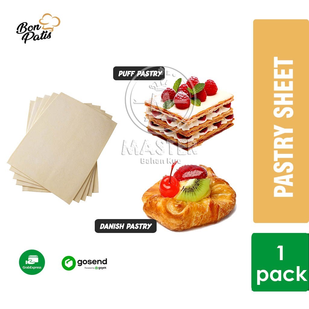 Pastry Sheet Frozen Bonpatis Puff / Danish / Danish Butter Pastry 1 Pack isi 15 [KHUSUS INSTANT]