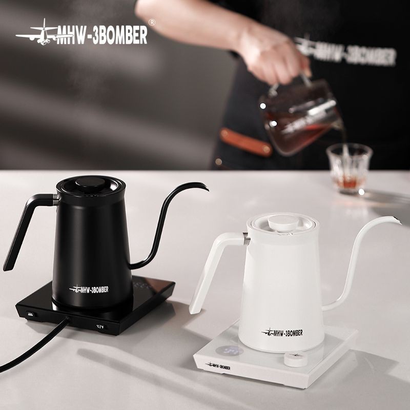MHW-3BOMBER Assassin Electric Pour Over Kettle 600ml Precise Temperature Control - Teko Listrik Kopi Putih/Hitam