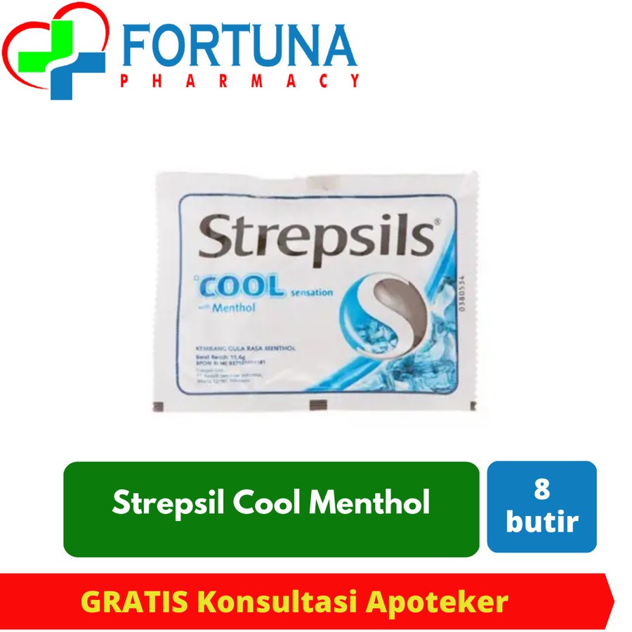 

Strepsil Cool Menthol (isi 8 butir)