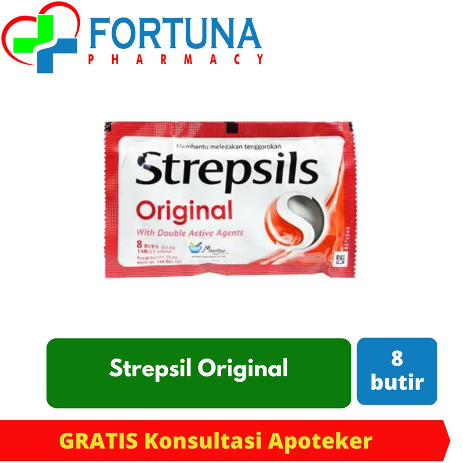 

Strepsil Original Merah isi 8 pcs