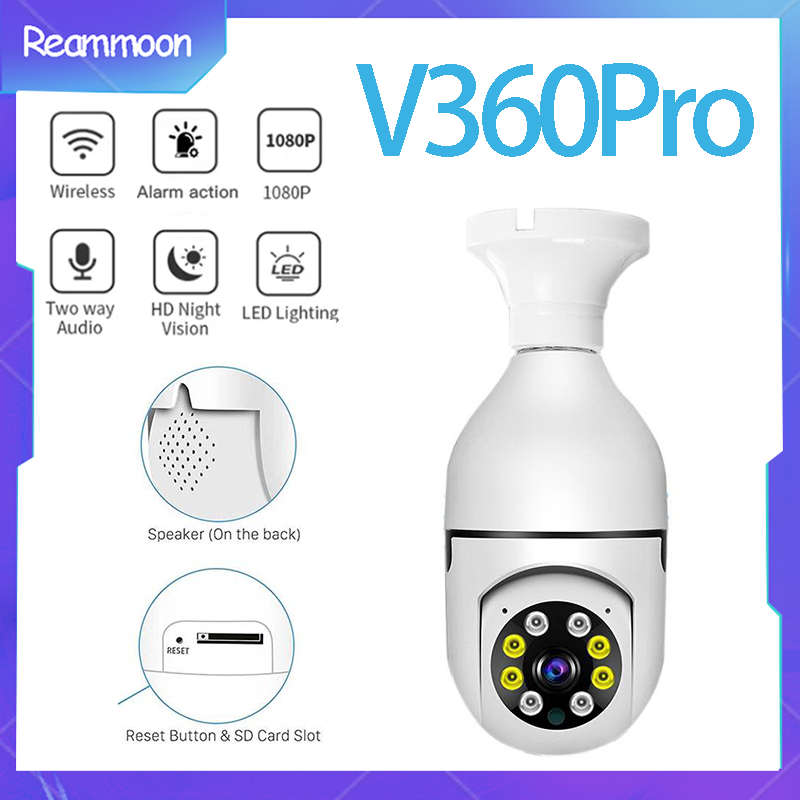 CCTV V360Pro CCTV Lampu CCTV Bohlam  CCTV Lampu 360 Derajat IP Camera PTZ HD 1080p 5G WiFi