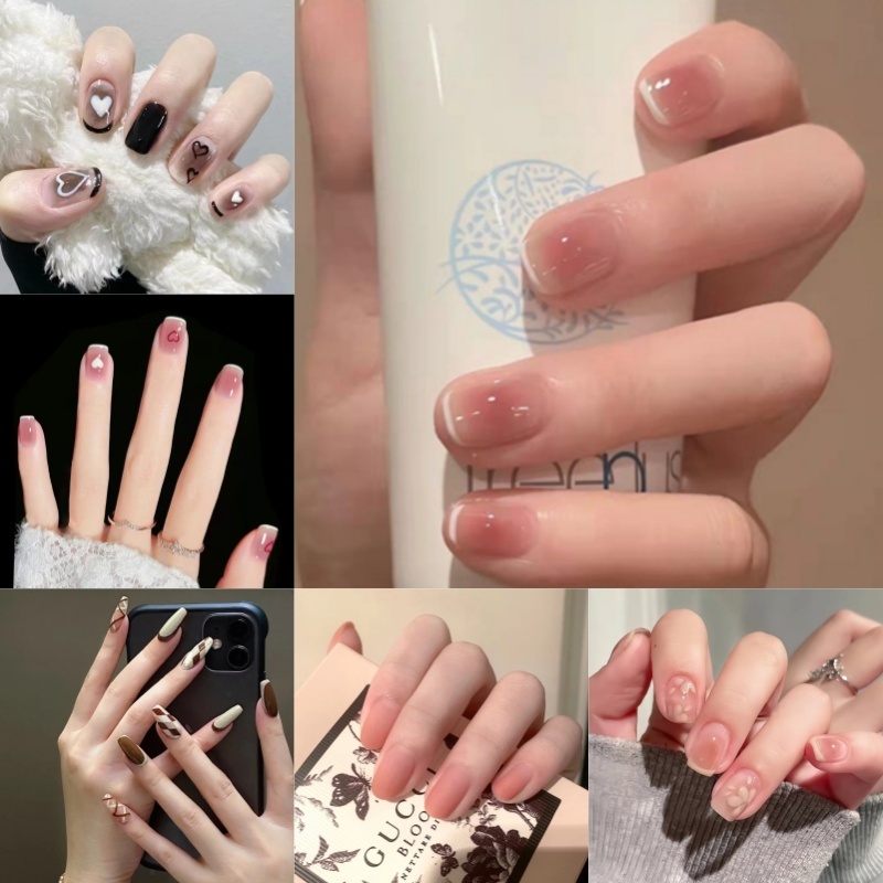 Press On Nails Kuku Palsu Anak Nail Art Kuku Palsu Nail Art Kuku Palsu Nail Art