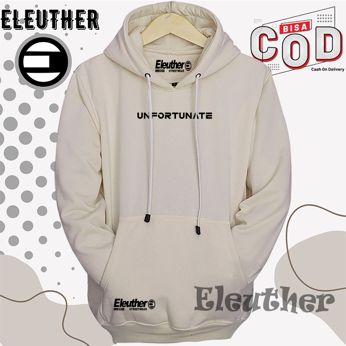 Hoodie Pria Aesthetic List Unfortunate Warna Cream Original Eleuther Brand Distro Terpopuler Oversiz