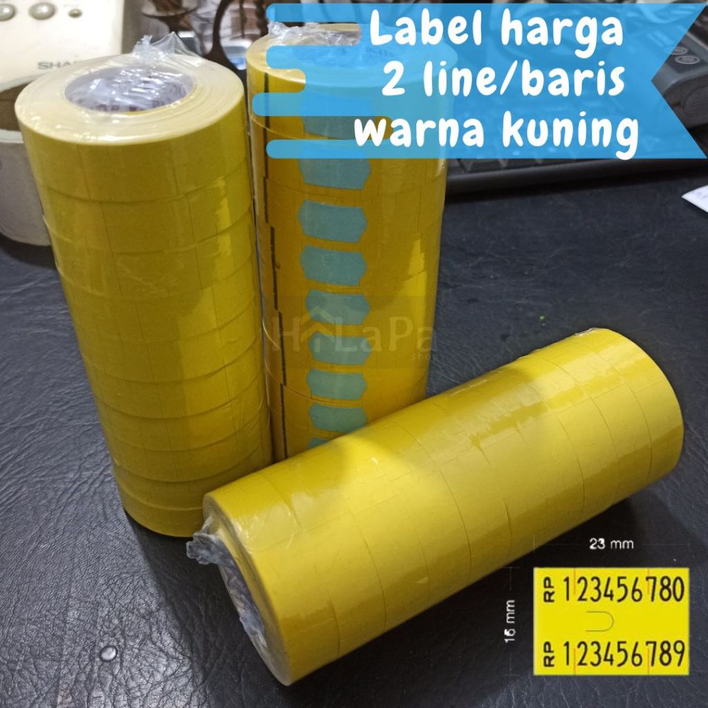 

LABEL HARGA KUNING 2 line untuk Hand Labeller Joyko