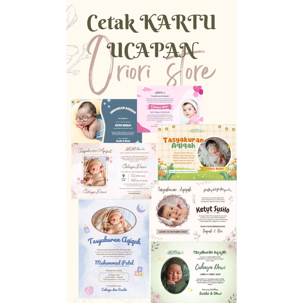 

KARTU / STICKER TASYAKURAN KELAHIRAN BAYI MURAH - KARTU / STICKER TASYAKURAN AQIQAH MURAH / BABY SHOWER MURAH..