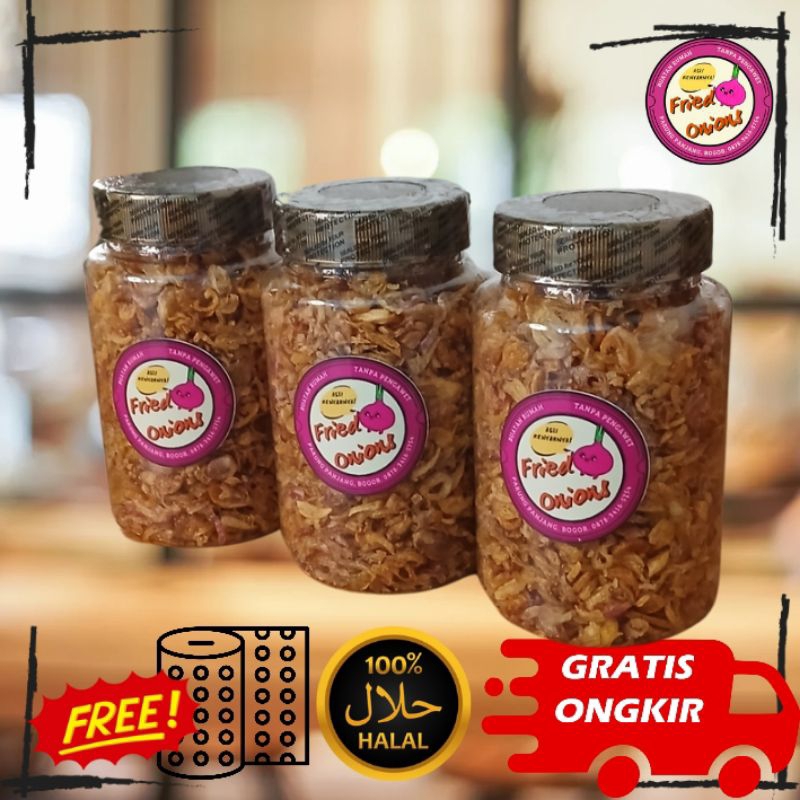 

3 pcs Paket hemat bawang goreng fried onions 3 pcs kemasan 125 gram