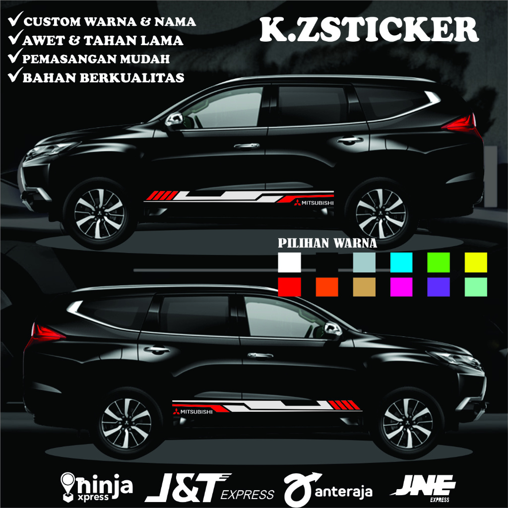 sticker pajero sport sticker mobil stiker mobil pajero STICKER MOBIL MITSUBISHI PAJERO SPORT STIKER 