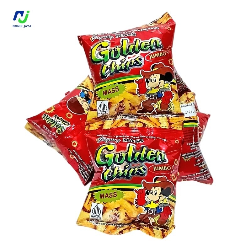 

Golden Chips Potato Chips Paket 2 Renteng Isi 20 Pcs@25g