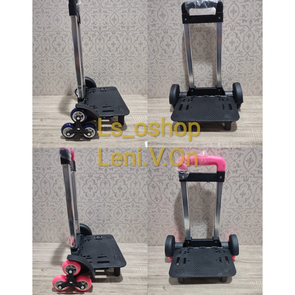 Bagus Banget Trolly untuk Tas Sekolah Roda 6 serbagunaTroli sekolah Foldable trolley spinner New