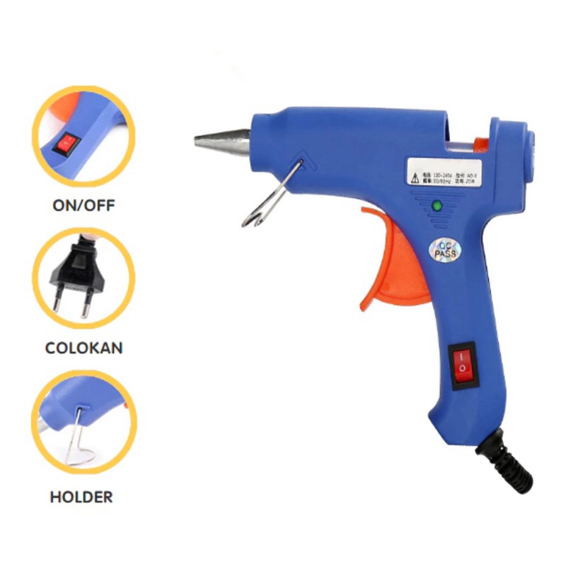 Alat lem tembak / pemanas lem / hot glue gun / lem panas / alat lem panas / alat lem lilin / lilin