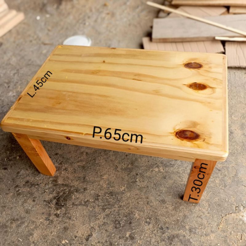 Termurah Meja lesehan ukuran P.65xL.45xT.30cm bahan kayu jati Belanda/meja makan/meja usaha/meja bel