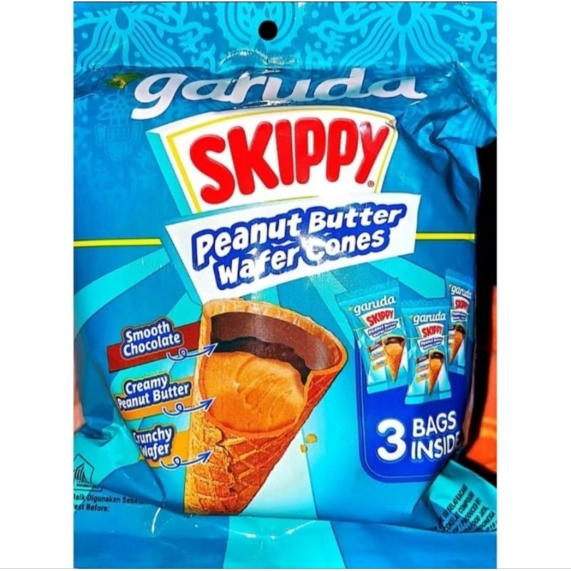 

Garuda Skippy Peanut Butter Wafer Cones 45gr