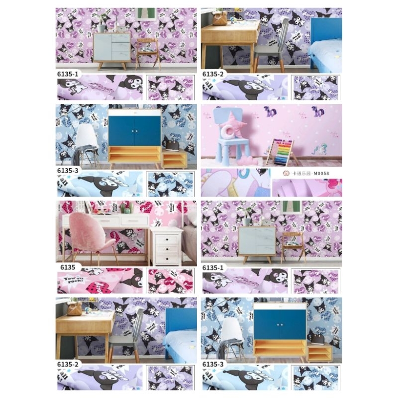 Wallpaper dinding karakter WALPAPER DINDING / WALLPAPER ANAK WALLPAPER STICKER