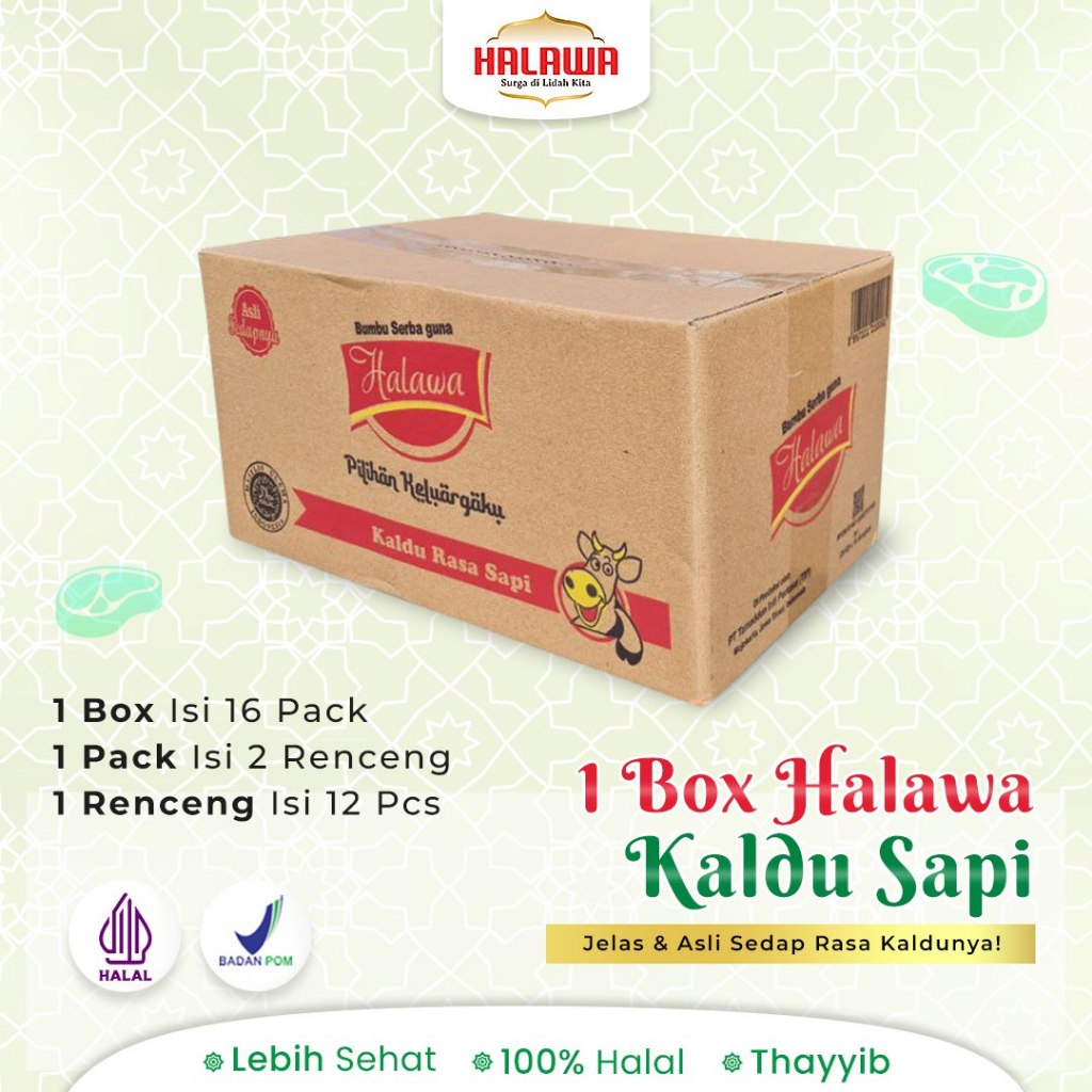 

1 Box Halawa Bumbu Kaldu Sapi | Bumbu Masak Halal & Bpom | Bumbu Penyedap | Aman Untuk Mpasi