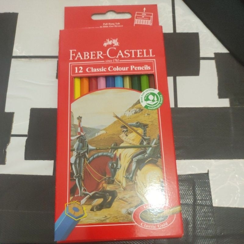 

pensil warna klasik,kelir kayu klasik merk Faber Castell 115852