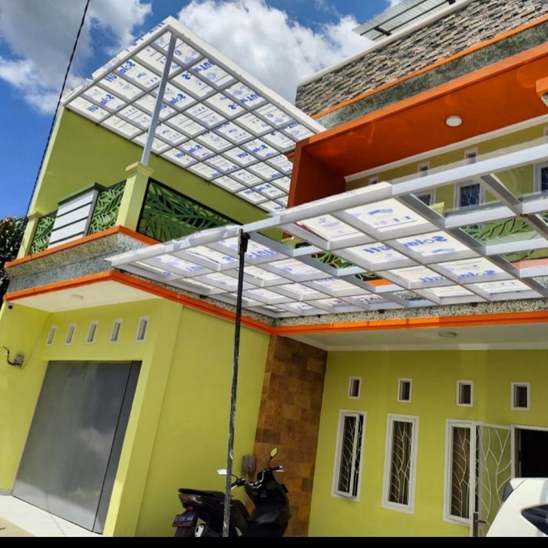 kanopi solartuff murah besi hollow galvanis anti karat solarflet