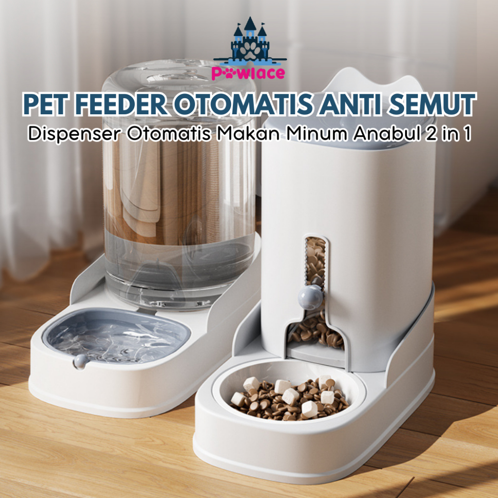 

23bagusmenshop - Tempat Makan Kucing Anjing Anti Semut Pet Feeder Otomatis + Water Dispenser