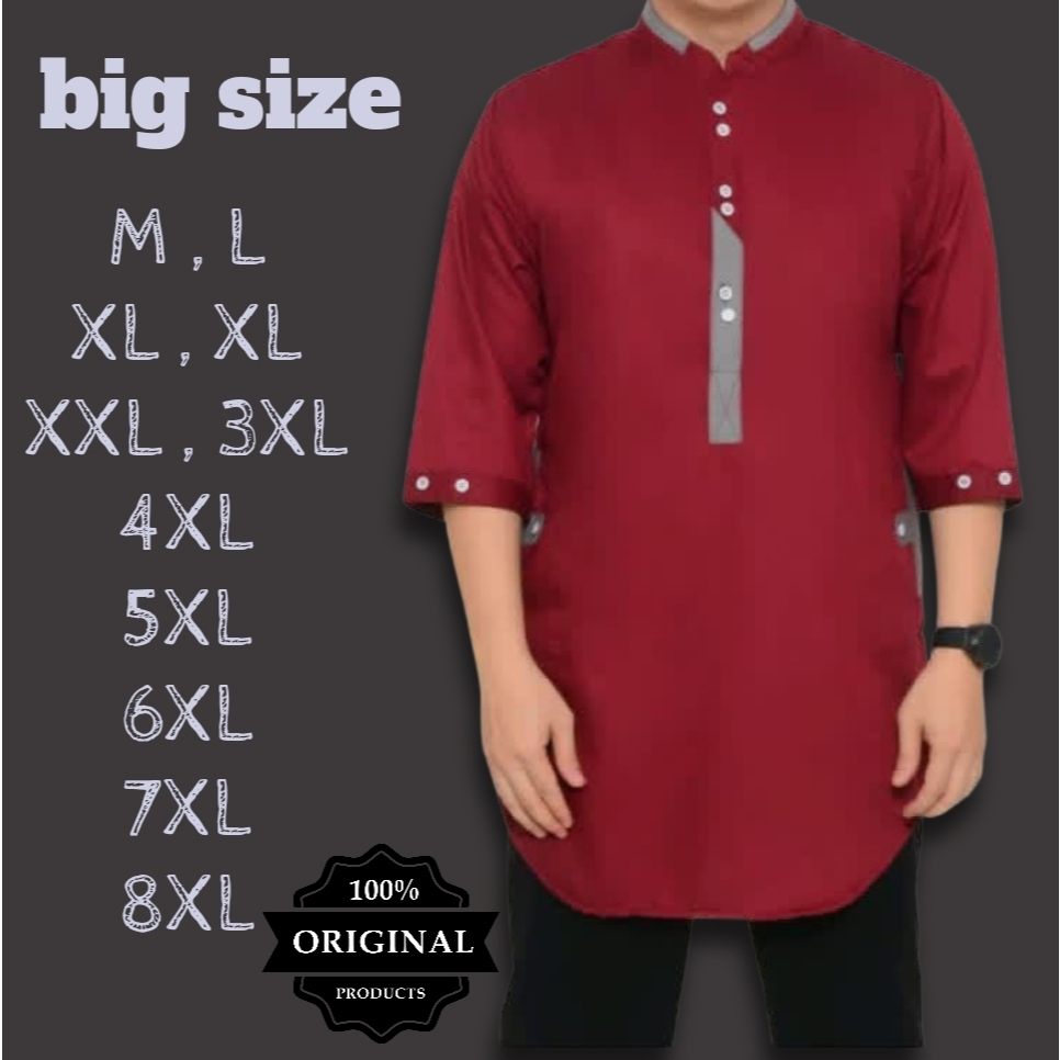 Baju Koko Kurta Pria Dewasa Lengan 3/4 Modern BEST SELLER 2024