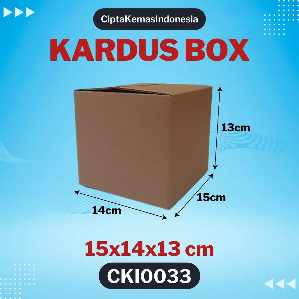 

Kardus Box Die Cut 15x14x13 cm Dus Packing Packaging Polos