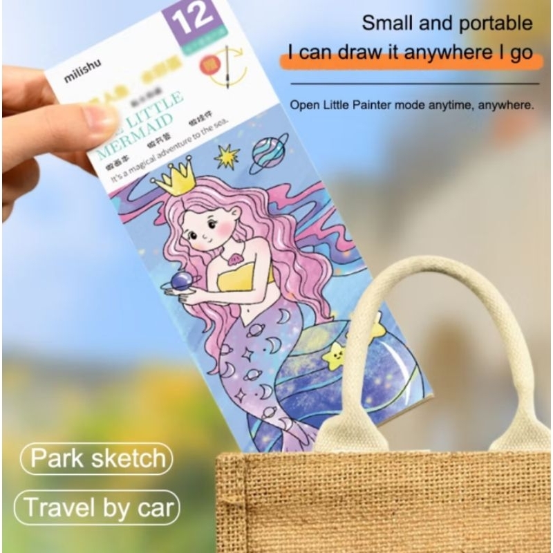 

New 3in1 Paket Melukis Paket Lukis Cat Air Mewarnai Anak Kreativitas Anak