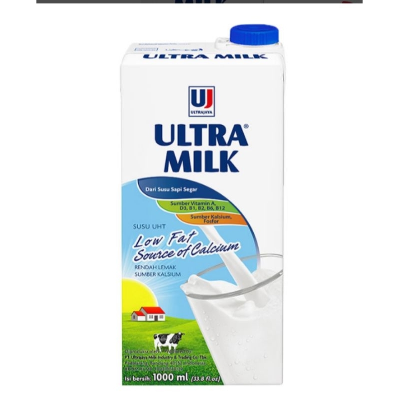 

ULTRA MILK Susu UHT Low Fat 1 Liter rendah lemak
