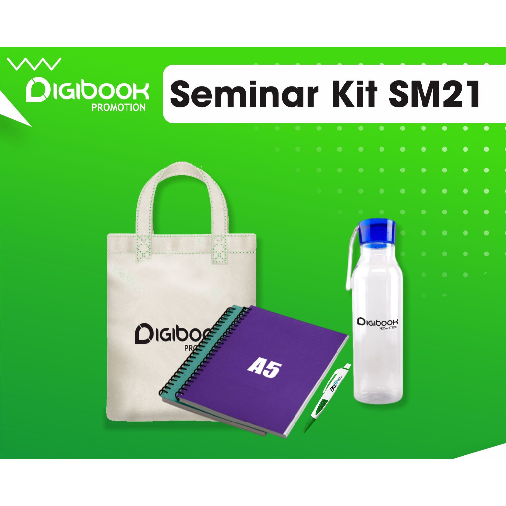 

Paket Seminar Kit | Tas Canvas, Tumbler Colada, Notebook A5, Pulpen Sablon | SM21