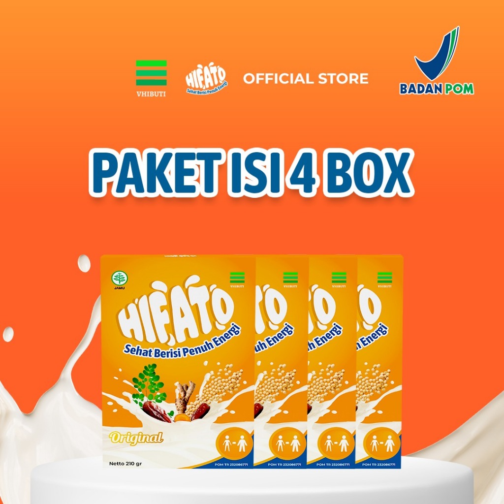 

HIFATO Kids Paket 4 Box - Susu Penambah Berat Badan Anak