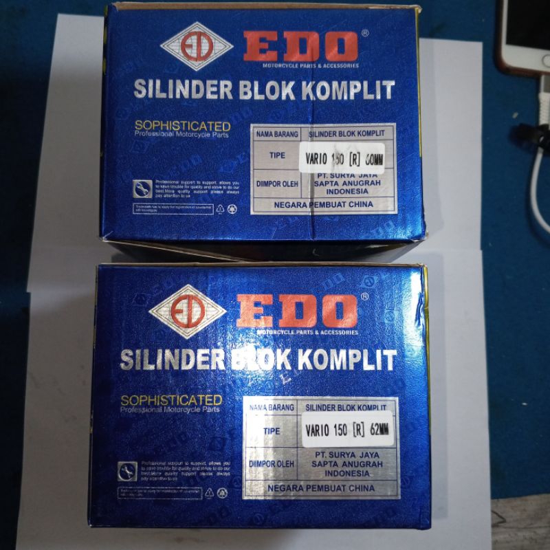 CYLINDER BLOCK SILINDER BLOK VARIO 150 BORE UP ISI PISTON 60, 62 EDO