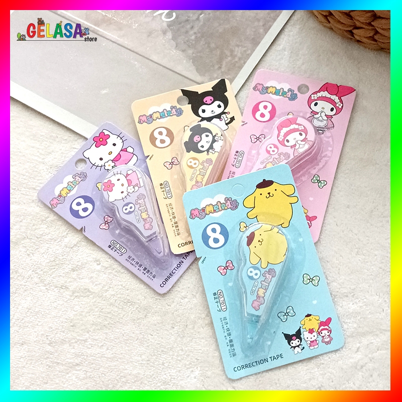 

Gelasa Correction Tape Roller TipEx Tape Xmotif Sanrio