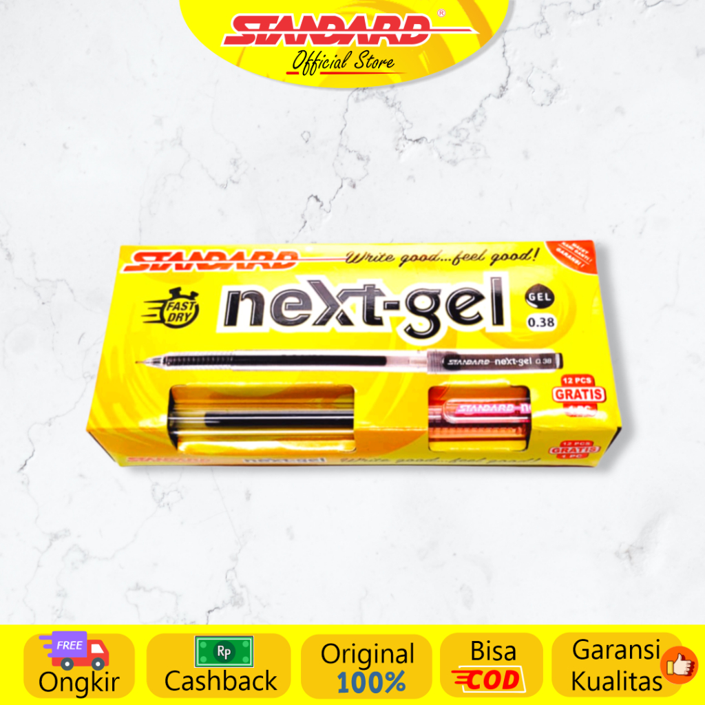 

Standard - Pulpen Next Gel 0.38 ( Alat Tulis / Pen / Ballpoint / Pena )