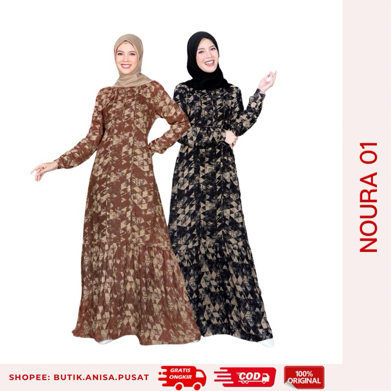 PUSAT - SEPLY GAMIS NOURA 01 Black Rust