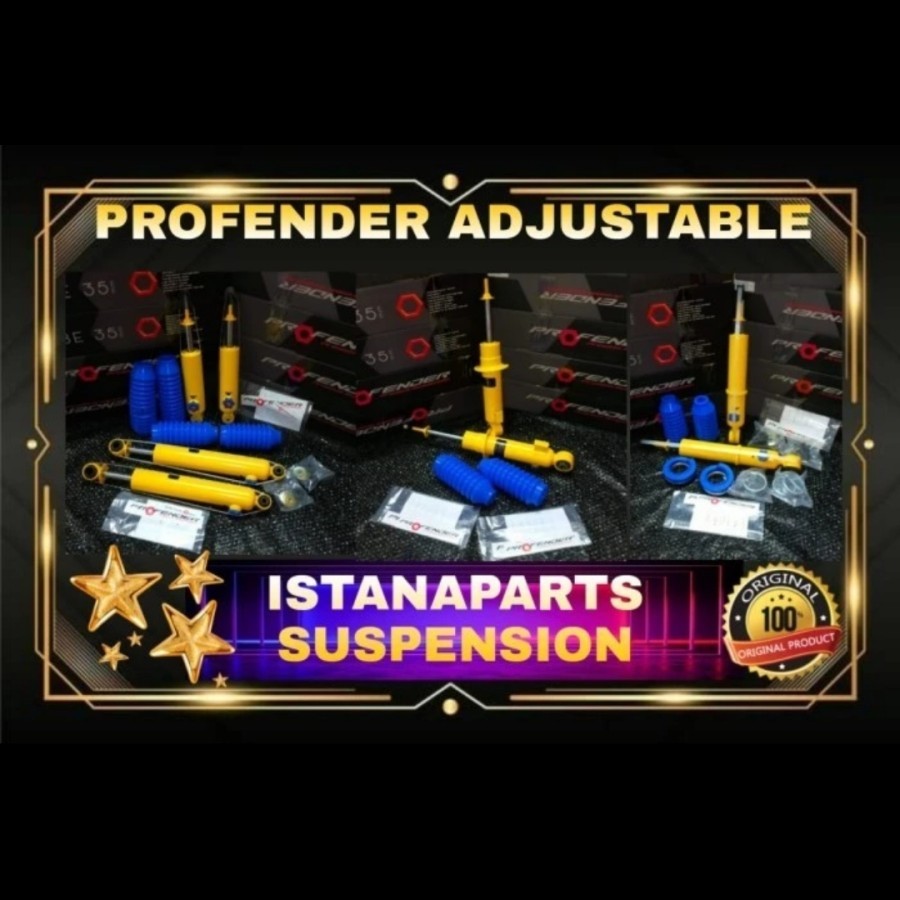 PAKET Shockbreaker Merk PROFENDER Jeep Willys Depan Belakang Original Asli