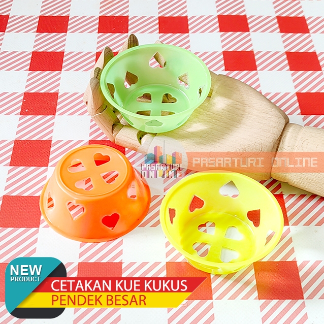 KUKUS PENDEK BESAR PLASTIK / Cetakan Kukus Lubang / Cetak Kue Mufin Roti Kukus