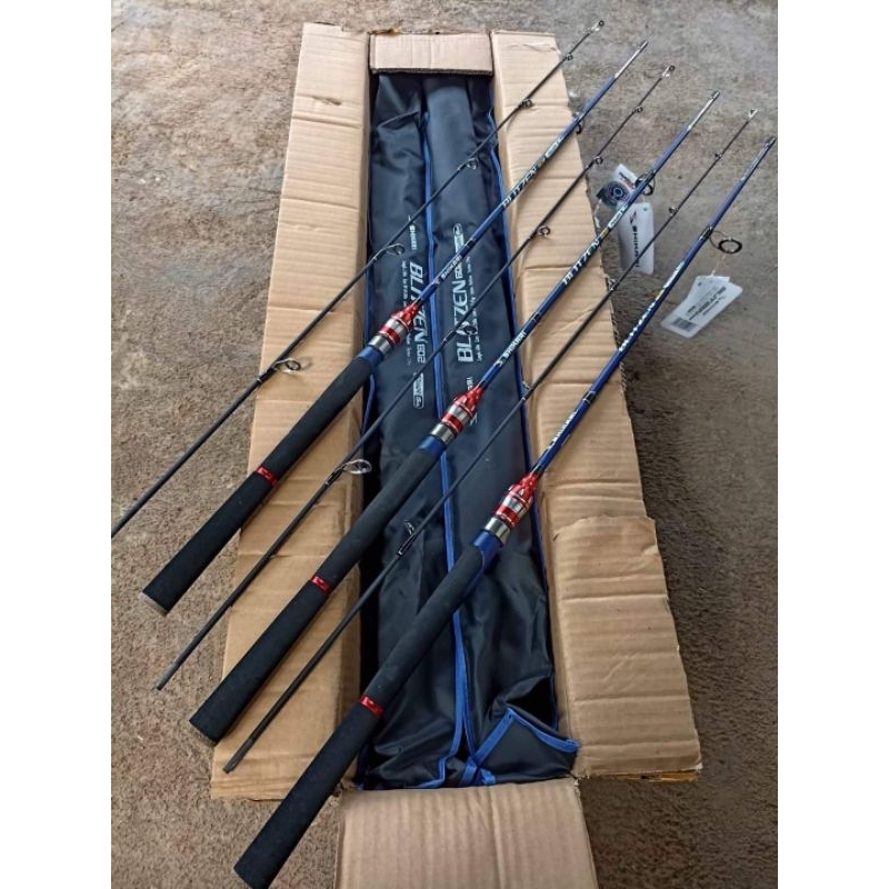 joran pancing sambung 2 shikari blitzen panjang 180 cm 20lbs spek kaku