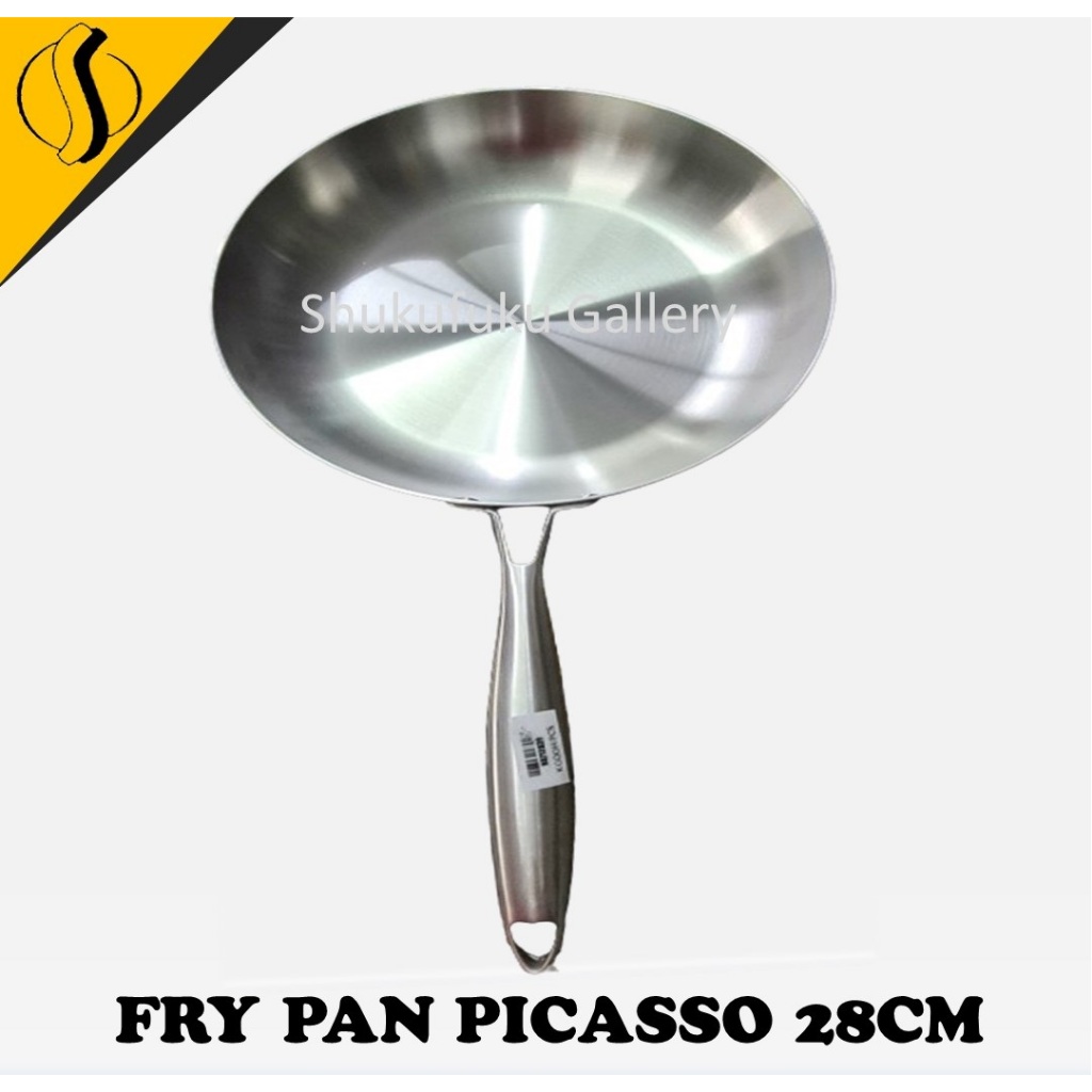 FRY PAN PICASSO 28CM / PANCI PENGGORENGAN STAINLESS STEEL SUS 304