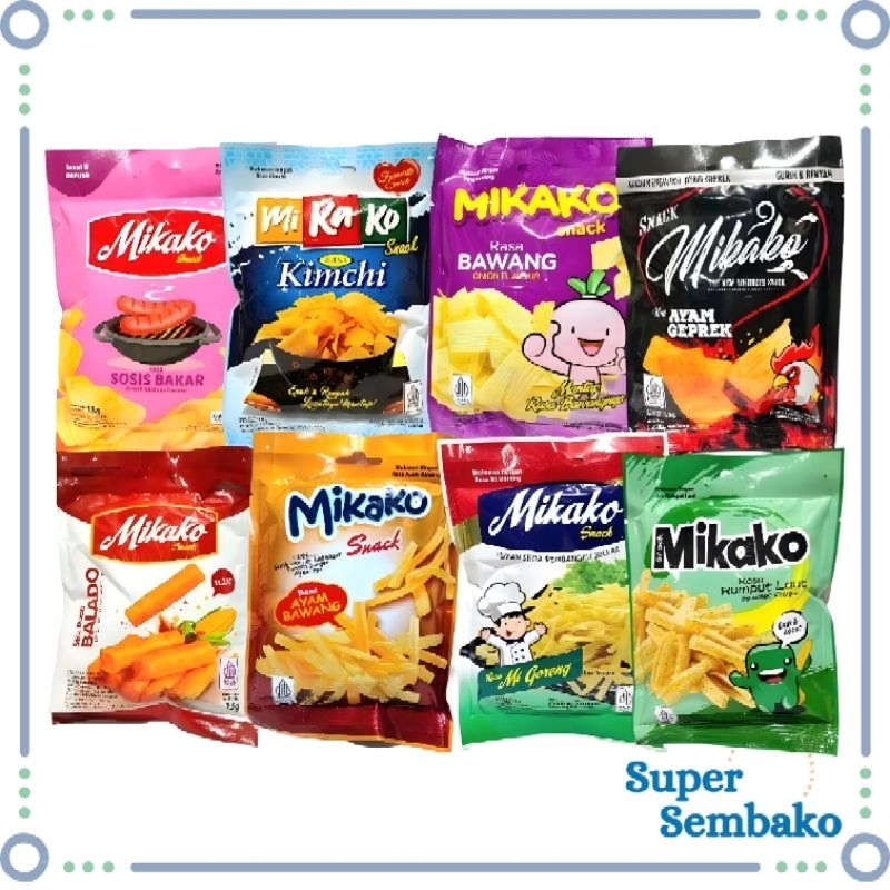 

SNACK ASIN / MIKAKO SNACK RASA SAPI PANGGANG SPICY SMOKED BEEF 20g ISI 10 BUNGKUS