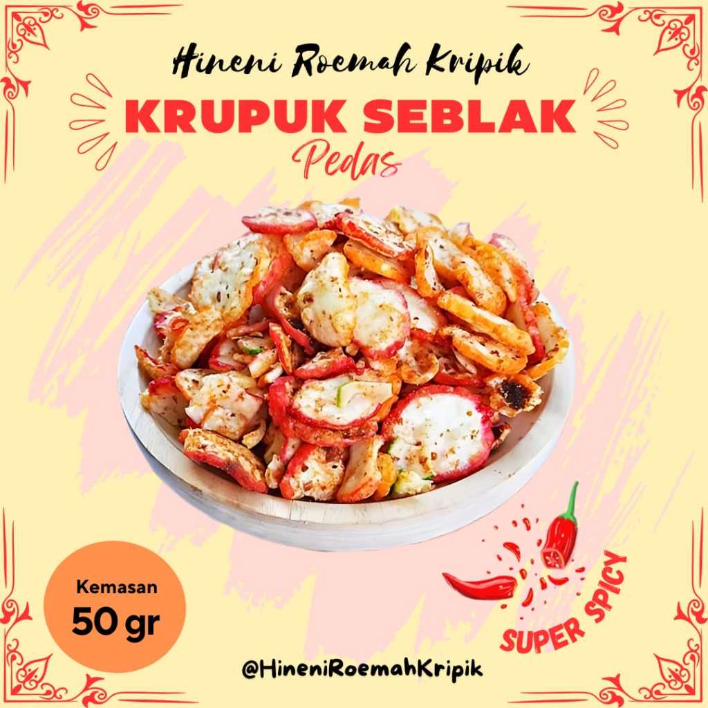 

50gram Seblak Warna Bentuk Oval Pedas Gurih dan Mantap Snack Spicy