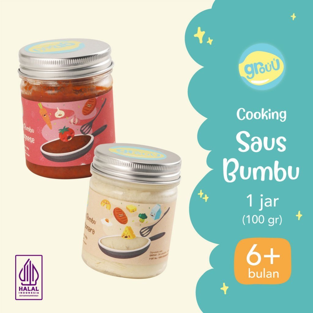 

Grouu - Bumbu Saus Masak MPASI Carbonara Bolognese - Alami No MSG | bumbu mpasi anak