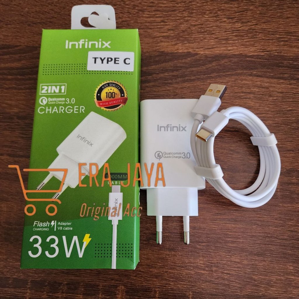 Charger Infinix Note 8 / Zero 8 / Infinix Note 11 pro Ori 33W Type C Fast Charging Carger Casan
