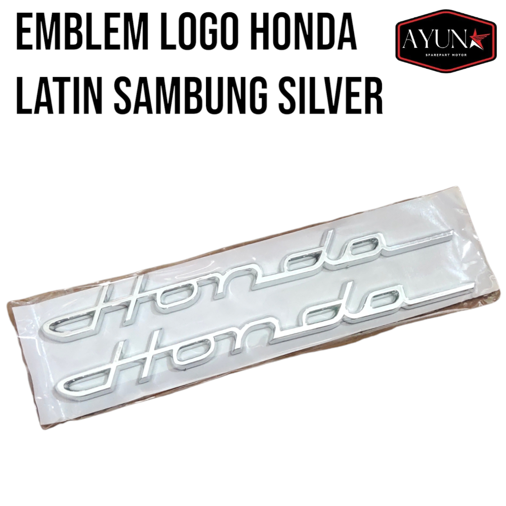 Emblem Logo Honda Sticker Honda Latin Timbul Emblem Honda Latin Set Silver