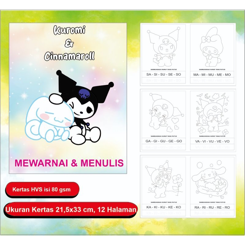 

BUKU MEWARNAI UNTUK ANAK PAUD & TK. Mewarnai, membaca dan menulis.