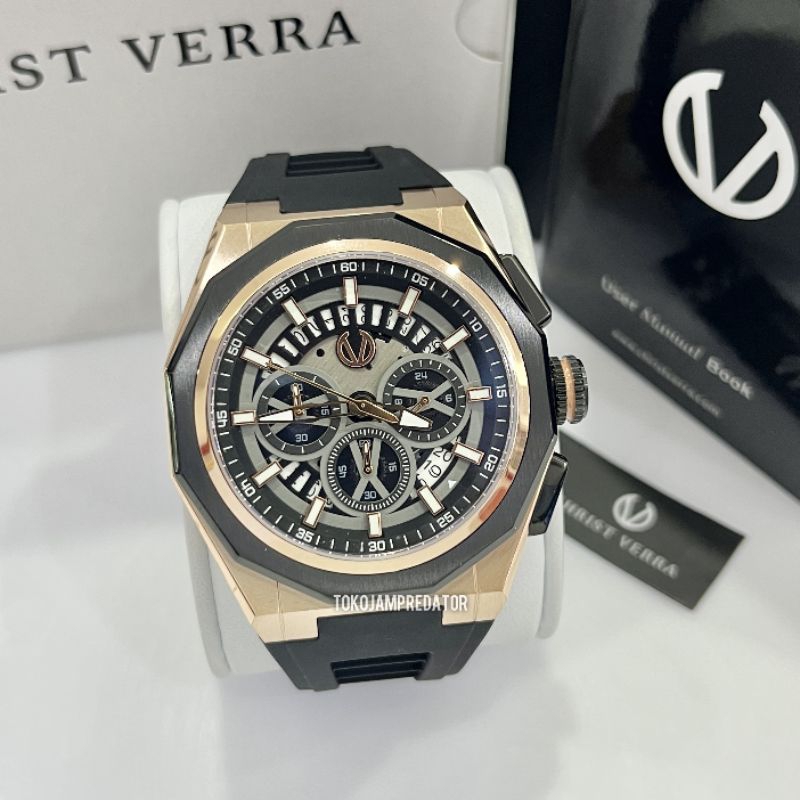 JAM TANGAN CHRIST VERRA PRIA CV 12189G-38 BLK ORIGINAL