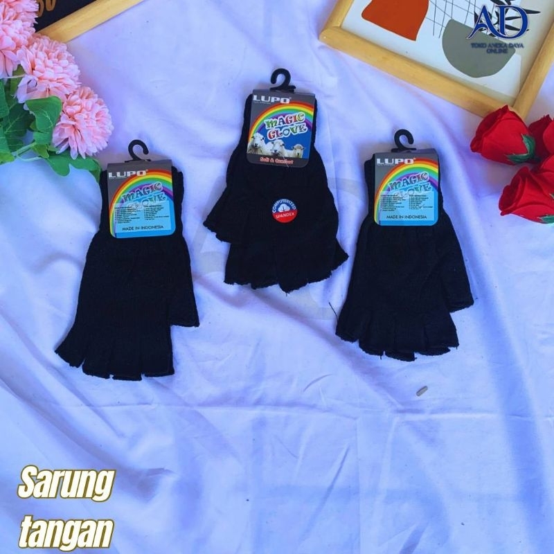 Aneka Daya - Sarung Tangan Sepeda Motor Cewek / Cowok Lupo 1/2 Jl - Sarung Tangan Murah Premium