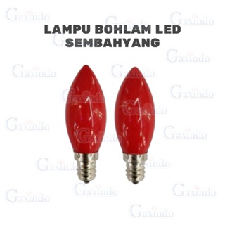 LAMPU BOHLAM LED SEMBAHYANG GAXINDO L1391 E12/E14/E27 1WATT LAMPU SEMBAHYANG MERAH