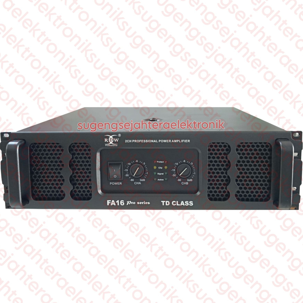 Power Amplifier RDW FA 16 PRO // FA 16000 PRO Class TD - 2 Channel Original (HARGA SUDAH TERMASUK PA