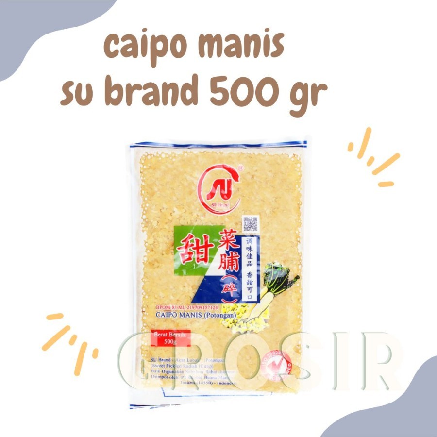 

Cincang Acar Lobak Jaipo Cai Caipo / Su Brand Caipo Manis 500 Gr / Halal