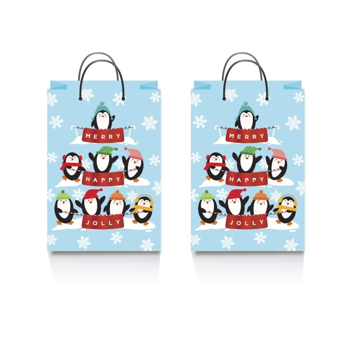 

PAPER BAG KRAFT - PAPER BAG MEDIUM- CHRISTMAS - BA2232-HAL017