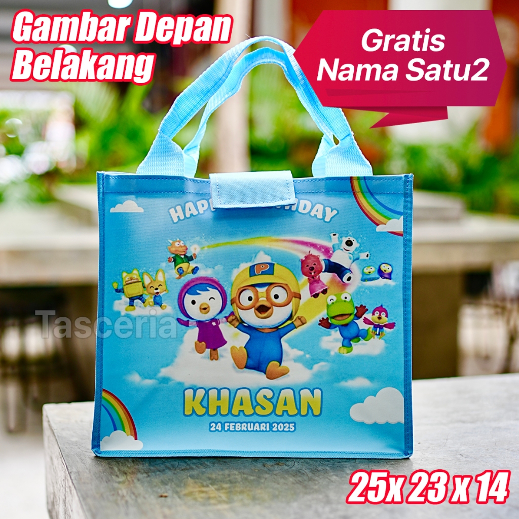 Tote Bag Ulang Tahun Anak Gambar Pororo