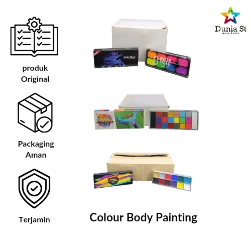 

Colour body painting / body face painting / face painting waterproof
