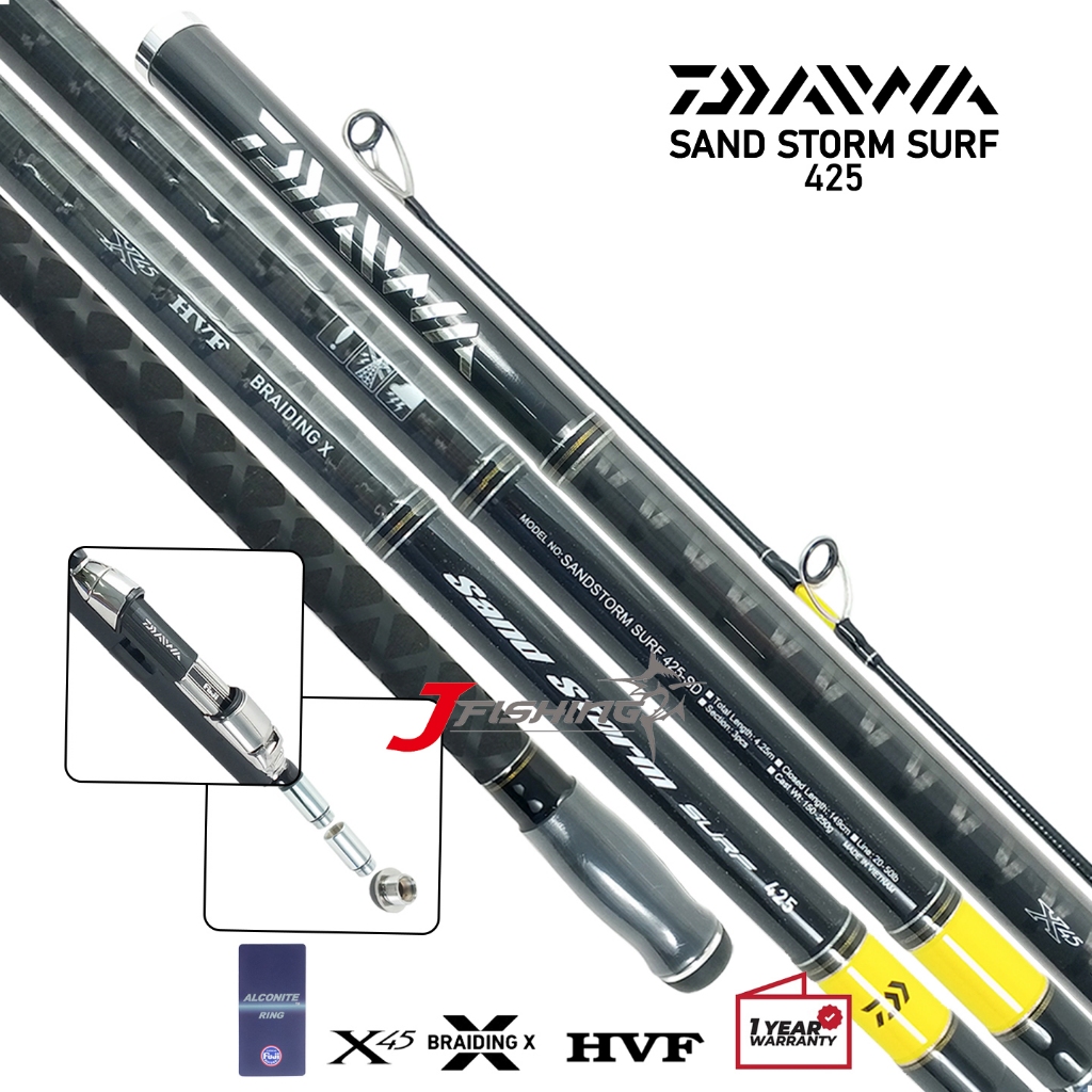 Joran Daiwa SANDSTORM SURF 425 | 450 | Sambung 3 | Pasiran | SurfCasting | JFISHING